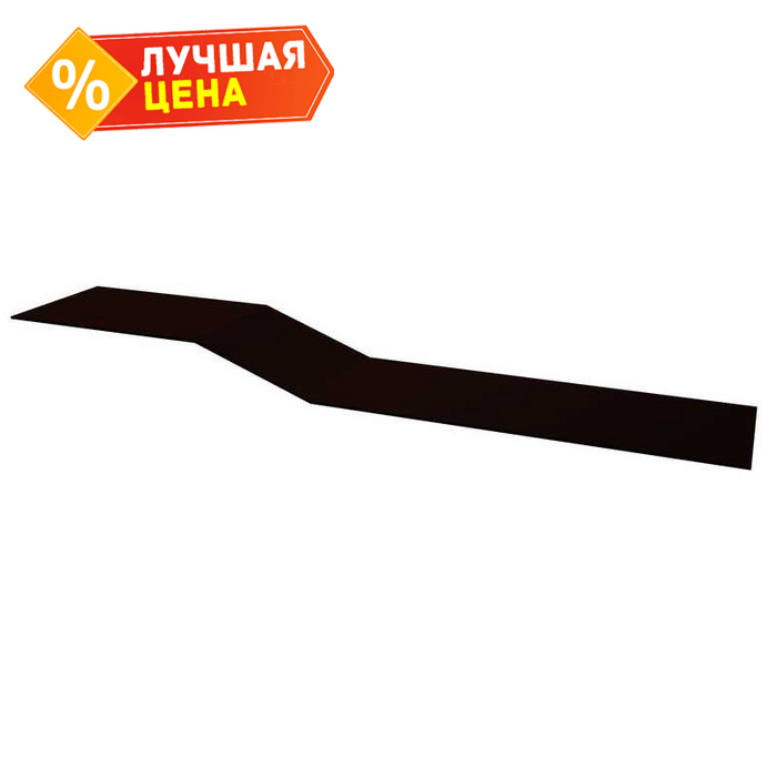 Планка крепежная фальц Grand Line 0,5 Quarzit lite с пленкой RR 32 темно-коричневый